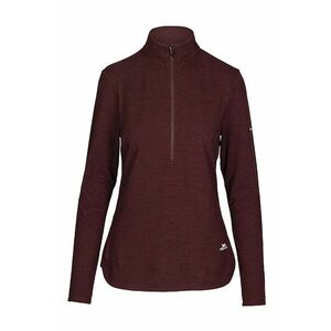 Bluza slim-fit cu fenta cu fermoar Kansa - Visiniu imagine