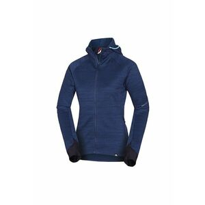 Bluza fleece melange cu gluga pentru femei Buin - Albastru melange imagine
