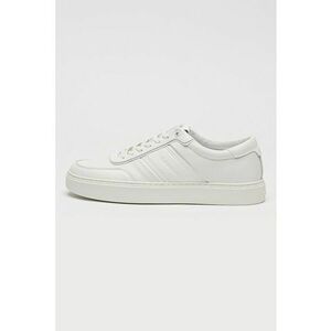 Pantofi sport low-cut de piele - Alb optic imagine