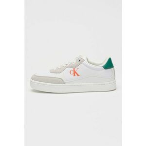 Pantofi sport low-cut de piele - Alb/Verde imagine