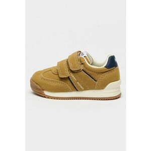 Pantofi sport low-cut cu velcro - Maro camel/Bleumarin imagine