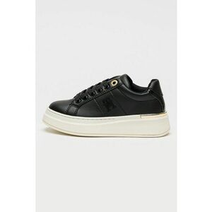 Pantofi sport de piele ecologica flatform - Auriu/Negru imagine