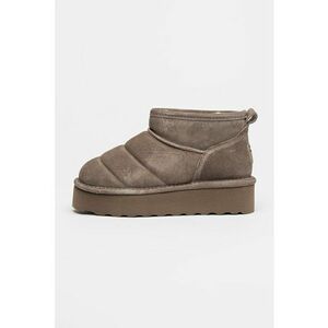 Ghete pull-on din piele intoarsa - Maro taupe imagine