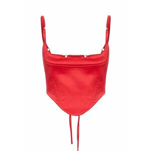 Top-corset cu snururi de ajustare - Rosu imagine