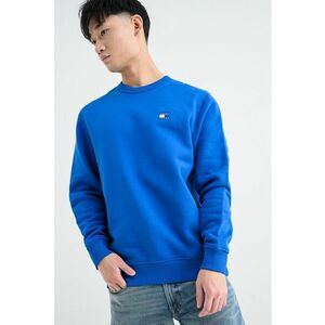 Bluza de trening cu decolteu la baza gatului si logo - Albastru royal imagine