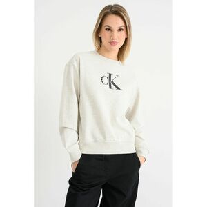 Bluza de trening cu maneci cazute si imprimeu logo - Negru/Gri melange imagine