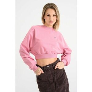 Bluza crop de trening cu model uni - Roz imagine