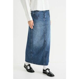 Fusta maxi de denim Layla - Albastru melange imagine