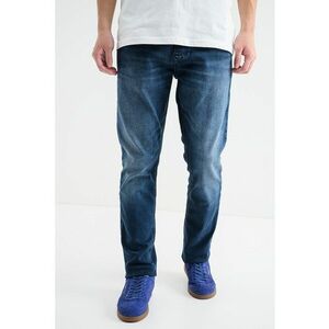 Blugi slim fit cu croiala conica - Bleumarin imagine