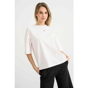 Tricou lejer cu maneci cazute - Roz pal imagine