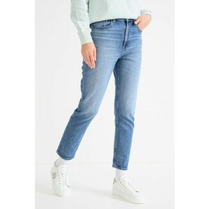 Blugi crop cu croiala conica - Albastru deschis imagine