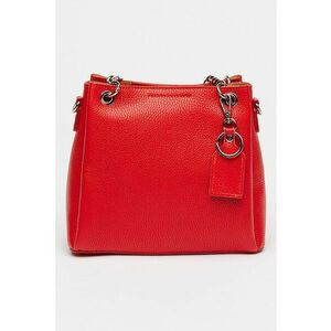 Geanta de piele cu bareta - Rosu vermillion imagine