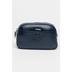 Geanta crossbody de piele - Albastru inchis imagine