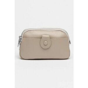Geanta crossbody de piele - Maro taupe imagine