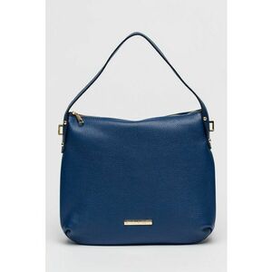 Geanta de piele cu bareta suplimentara - Albastru inchis imagine