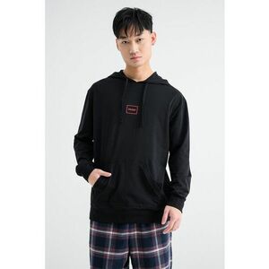 Bluza de pijama din amestec de bumbac cu logo - Negru imagine