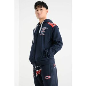 Hanorac cu fermoar si logo Finion - Bleumarin imagine