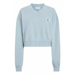 Bluza de trening din amestec de bumbac organic - cu maneci cazute - Albastru azur imagine