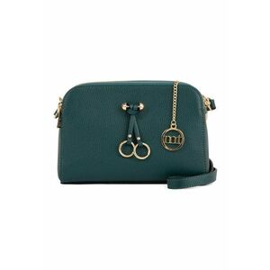 Geanta crossbody de piele cu trei compartimente Certosa - Albastru petrol imagine