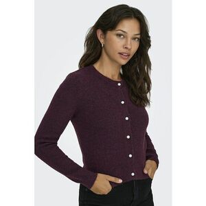 Cardigan din tricot cu nasturi - Violet pruna imagine