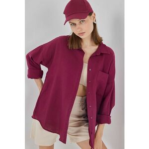 Camasa dama - HiCCUP - oversized - maneca lunga - mauve - Violet/Mov imagine