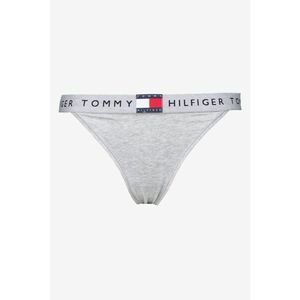 Chiloti din amestec de bumbac cu logo in talie - Gri melange imagine