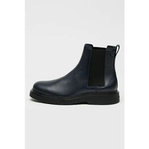 Ghete Chelsea de piele - Negru/Bleumarin imagine