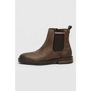 Ghete Chelsea de piele intoarsa - Maro imagine