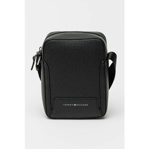 Geanta crossbody de piele ecologica cu logo - Negru imagine