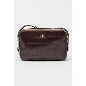 Geaca crossbody de piele ecologica cu model crocodil - Violet tyrian imagine
