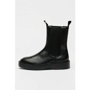 Ghete Chelsea de piele - Negru imagine