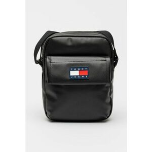 Geanta crossbody de piele ecologica cu logo - Negru imagine
