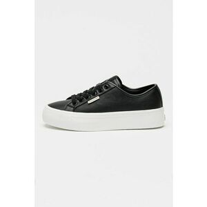 Pantofi sport flatform de piele - Negru imagine