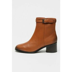 Botine de piele cu fermoar lateral - Maro scortisoara imagine
