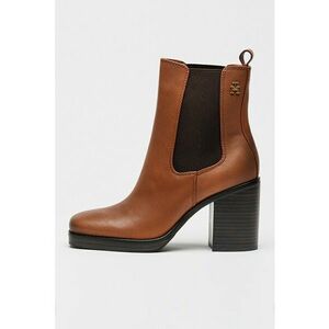 Botine Chelsea de piele - Maro scortisoara imagine