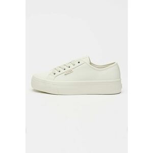 Pantofi sport flatform de piele - Alb imagine