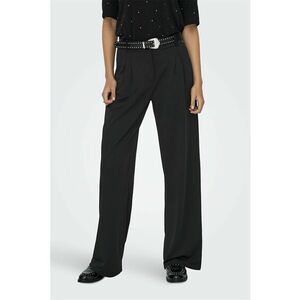 Pantaloni drepti cu talie inalta - Negru imagine
