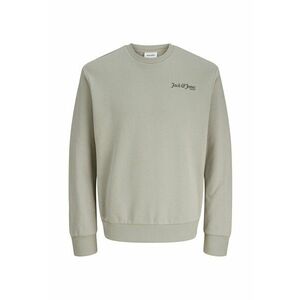 Bluza de trening cu imprimeu pe partea din spate si decolteu la baza gatului - Gri deschis imagine