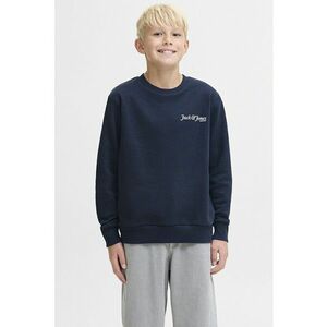 Bluza de trening cu imprimeu pe partea din spate si decolteu la baza gatului - Bleumarin imagine