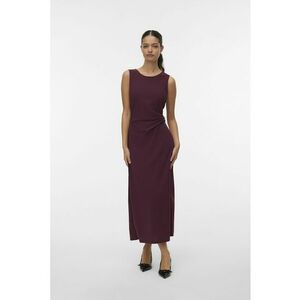 Rochie midi cu drapaj - Visiniu imagine
