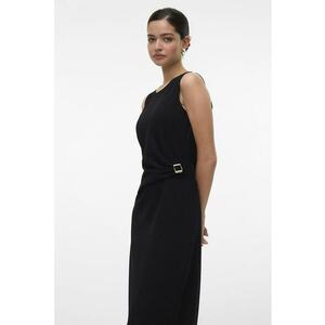 Rochie midi cu drapaj - Negru imagine