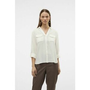 Camasa cu insertii din lurex - Alb murdar imagine