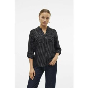 Camasa cu insertii din lurex - Negru imagine