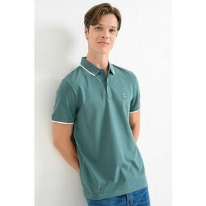 Tricou polo slim fit Passertip - Verde aquamarin imagine