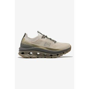Pantofi sport low-cut din material textil - Maro taupe deschis/Gri inchis imagine