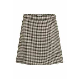 Fusta dreapta cu model houndstooth - Visiniu/Albastru inchis/Maro nisip imagine
