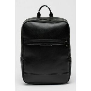 Rucsac de piele ecologica cu fermoar - Negru imagine