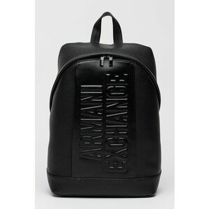 Rucsac de piele ecologica cu logo in relief - Negru imagine