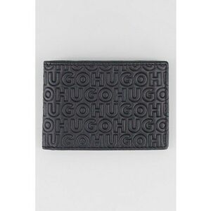 Portofel de piele cu logo - Negru imagine