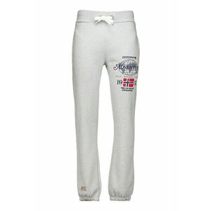 Pantaloni de trening cu snur in talie si imprimeu Molkovitz - Gri deschis melange imagine